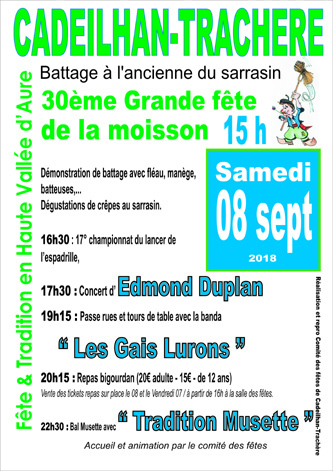 Fête du battage à l'ancienne à Cadeilhan-Trachère le 8 septembre | Vallées d'Aure & Louron - Pyrénées | Scoop.it