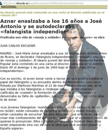 Las cartas nazis de César Asencio, racistas de Mariano Rajoy, y falangistas de Aznar | Partido Popular, una visión crítica | Scoop.it