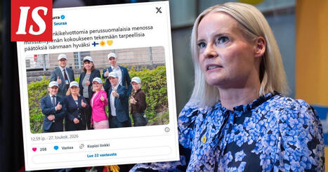 Perussuomalaiset teki lippiksen Sdp:n sanoista &ndash; Riikka Purralta somekuva | 1Uutiset - Lukemisen t&auml;hden | Scoop.it