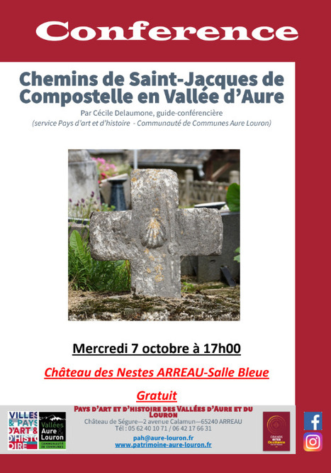 Conf&eacute;rence sur les chemins de Saint-Jacques de Compostelle en vall&eacute;e d'Aure le 7 octobre &agrave; Arreau | Vall&eacute;es d'Aure & Louron - Pyr&eacute;n&eacute;es | Scoop.it