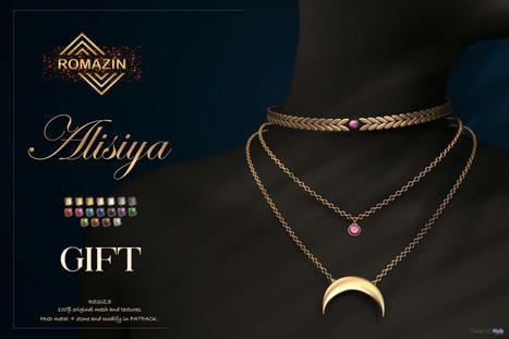 Alisiya Necklace Fatpack Teleport Hub Group Gift by Romazin Jewelry | Teleport Hub - Second Life Freebies | Second Life Freebies | Scoop.it