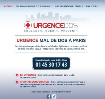 Urgence-dos.fr : premier site web de soin d&rsquo;urgence de maux de dos | Buzz e-sante | Scoop.it