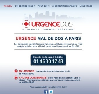 Urgence-dos.fr : premier site web de soin d’urgence de maux de dos | Buzz e-sante | Scoop.it