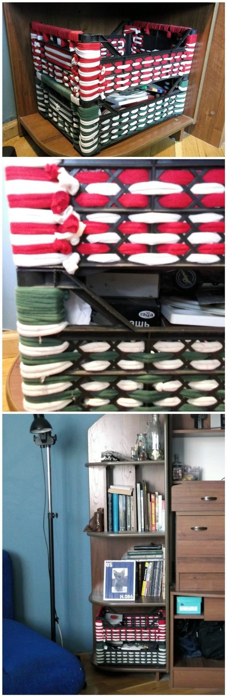 Plastic Crates And Old T-shirts Into  Better Plastic Crates | 1001 Recycling Ideas ! | Scoop.it