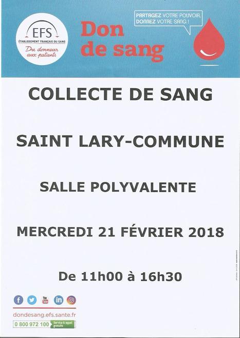 Collecte de sang à Saint-Lary Soulan le 21 février | Vallées d'Aure & Louron - Pyrénées | Scoop.it