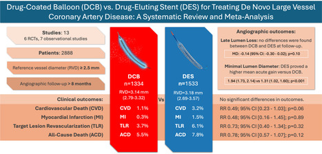 Comparison of percutaneous Intervention with Drug Coated balloons and drug Eluting stents for de novo coronary artery disease: CIRCE, a systematic review and meta-analysis&nbsp; | Interventional Cardiology | Scoop.it