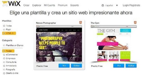 Wix facilita la creación de páginas con HTML5 a través de plantillas | Bibliotecas Escolares Argentinas | Scoop.it