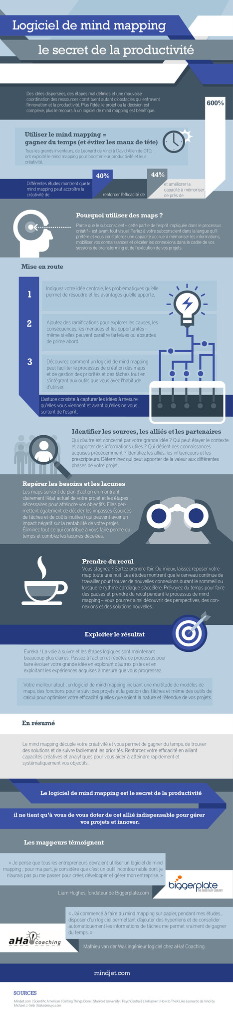 Le mind mapping en une infographie selon Mindjet | P O C: Présentation Originale des Connaissances | Scoop.it