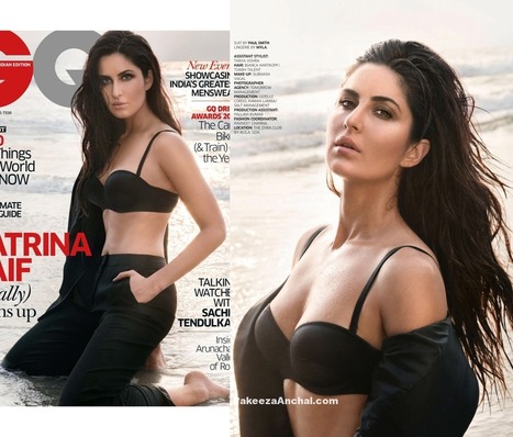 Katrina Kaif in Black Lingerie by MYLA Shirt by Ralph Lauren | Indian Fashion Updates | Scoop.it