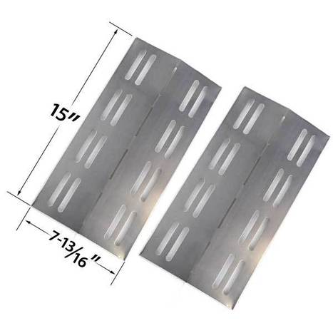 Grill Heat Plates Stainless Steel 3pcs for Barbeques Galore Charbroil Patio Chef 