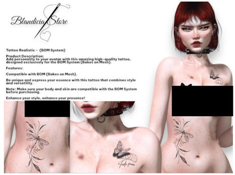 Everything Will Calm Down Tattoo 1L Promo Gift by Blandicia Store | Teleport Hub - Second Life Deals | Second Life Freebies | Scoop.it