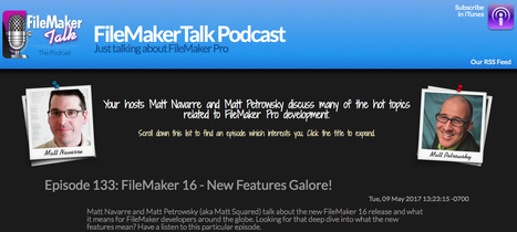 FileMaker 16 - New Features Galore! | FileMaker Talk Podcast | Learning Claris FileMaker | Scoop.it