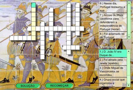 O 1&ordm; de Dezembro de 1640 (Palavras Cruzadas) | A BRINCAR TAMB&Eacute;M SE APRENDE | Scoop.it