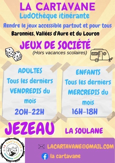 Après-midi et Soirée Jeux de société- La Cartavane à la Soulane les 22 et 24 Mars | Vallées d'Aure & Louron - Pyrénées | Scoop.it