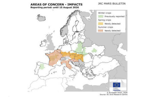 Francia e Italia, en rojo en el mapa europeo de cosechas de cultivos de verano / FRANCE&nbsp;and ITALY in the Red on Europe&rsquo;s Summer Crop Yield Map | MED-Amin network | Scoop.it