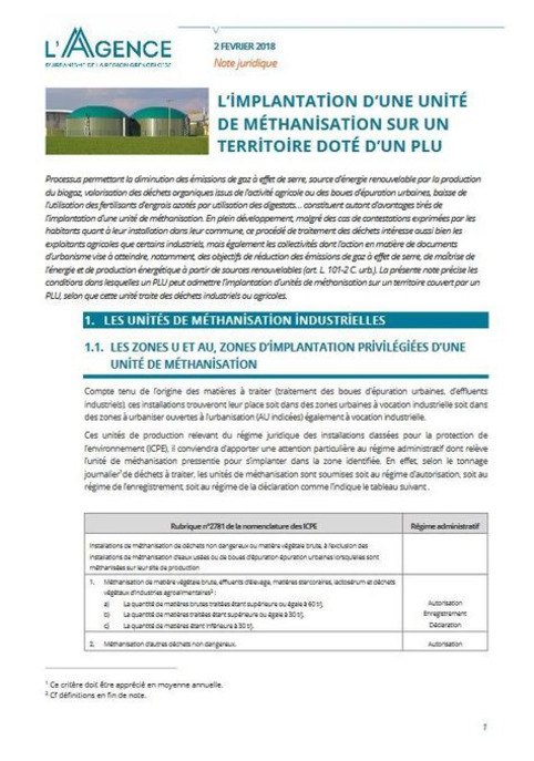 [Publication] L'Agence, Grenoble - L’implantation d’une unité de méthanisation sur un territoire doté d’un PLU | Veille territoriale AURH | Scoop.it