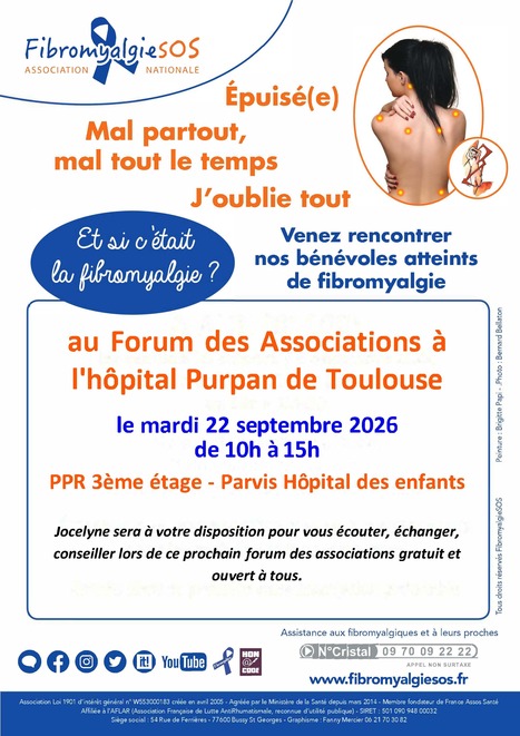 Forum des associations &agrave; Purpan Toulouse mardi 22 septembre | Association FibromyalgieSOS | Scoop.it