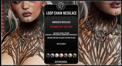 Loop Chain Necklace July 2026 Group Gift by AsteroidBox | Teleport Hub - Second Life Freebies | Second Life Freebies | Scoop.it