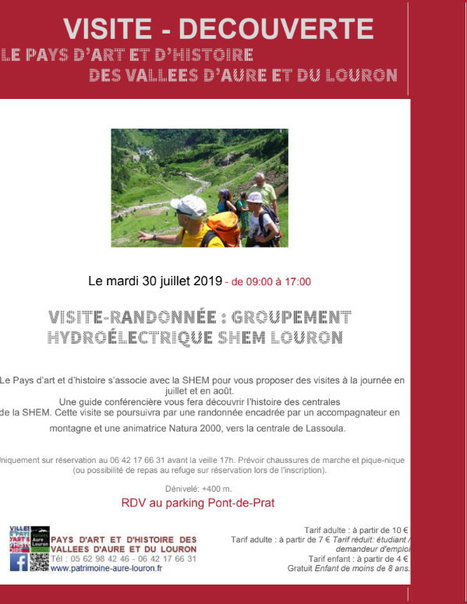 Visite randonnée sur la thématique hydroélectrique en vallée du Louron le 30 juillet | Vallées d'Aure & Louron - Pyrénées | Scoop.it
