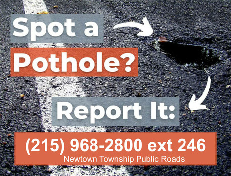 Pothole Repairs on 20 Bucks County Roads Begin Monday, Feb 26; No State Road in NewtownPA# Made the List! | Newtown News of Interest | Scoop.it