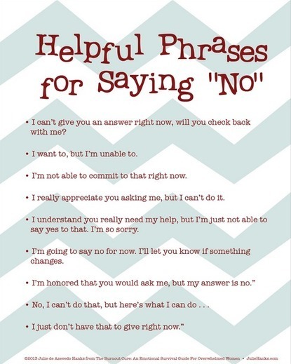 How to say no politely via @Jennifer_Hogan | iGeneration - 21st Century Education (Pedagogy & Digital Innovation) | Scoop.it