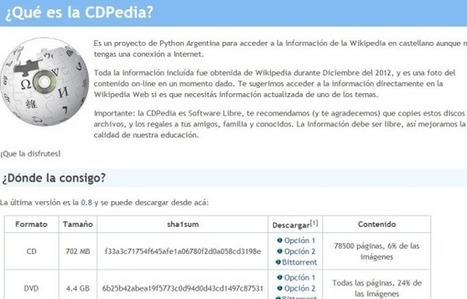 CDPedia: descarga la Wikipedia para consultarla 'offline' | Las TIC y la Educación | Scoop.it