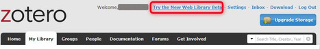Nouvelle interface pour la version web de votre zotero [en bêta test pour l'instant] | Zotero | Scoop.it