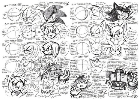 Sonic Character Face Reference by darkspeeds on deviantART | Drawing References and Resources | Scoop.it