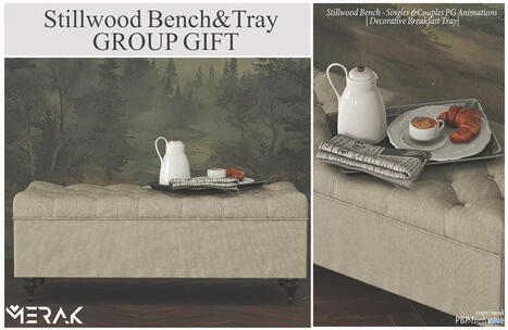 Stillwood Bench & Tray February 2026 Group Gift by Merak | Teleport Hub - Second Life Freebies | Second Life Freebies | Scoop.it