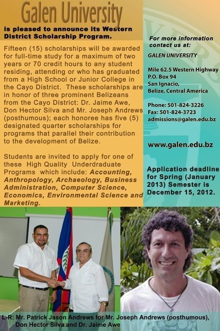 Galen's Western District Scholarships | Cayo Scoop!  The Ecology of Cayo Culture | Scoop.it