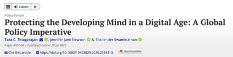Protecting the Developing Mind in a Digital Age: A Global Policy Imperative | Learning & Technology News | Scoop.it