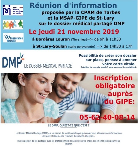 Informations sur le Dossier M&eacute;dical Partag&eacute; (DMP) &agrave; Bord&egrave;res-Louron et Saint-Lary Soulan le 21 novembre | Vall&eacute;es d'Aure & Louron - Pyr&eacute;n&eacute;es | Scoop.it