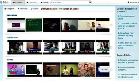Edutin, cerca de 1700 vídeo cursos en español.- | Educación, pedagogía, TIC y mas.- | Scoop.it