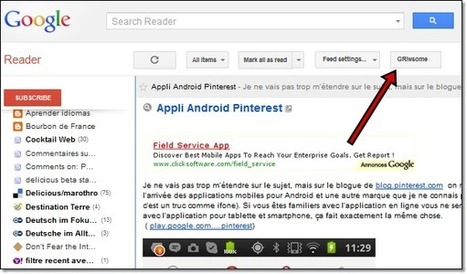 Deux extensions pour accéder aux pages de blogues sans quitter google reader | Time to Learn | Scoop.it