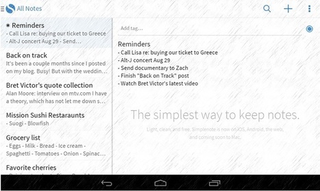 Simplenote una buena herramienta para tomar notas desde tu smartphone | TIC & Educación | Scoop.it
