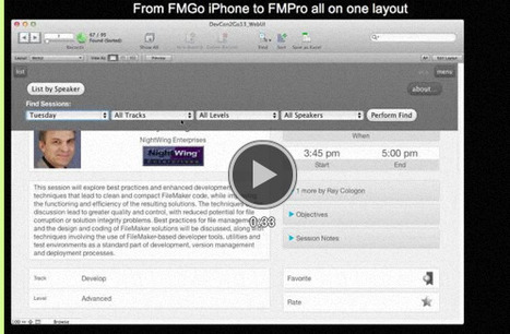 From FMGo to FMPro all in one layout. 33-second screencast of DevCon2Go13 WebUI. | Learning Claris FileMaker | Scoop.it