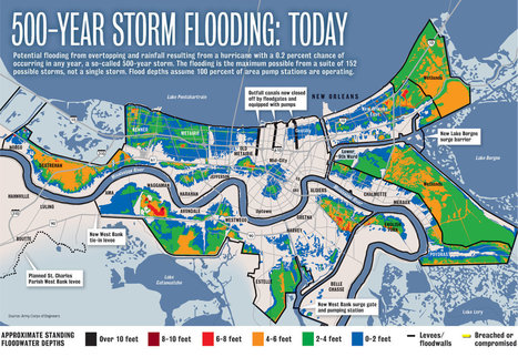 Hurricane Katrina flooding compared to a 500-year storm today: Graphic | Coastal Restoration | Scoop.it
