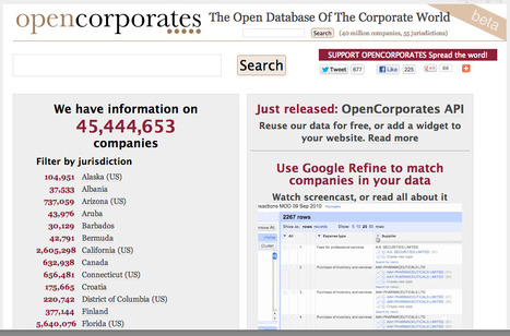 OpenCorporates, un oeil ouvert sur les entreprises | Libre de faire, Faire Libre | Scoop.it