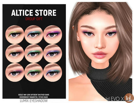 Lumix Eyeshadow Pack For Lelutka EvoX June 2022 Group Gift by ALTICE STORE | Teleport Hub - Second Life Freebies | Second Life Freebies | Scoop.it