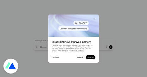 ChatGPT va mémoriser chaque détail des discussions : quel impact pour les utilisateurs ? | eTourism Trends and News | Scoop.it