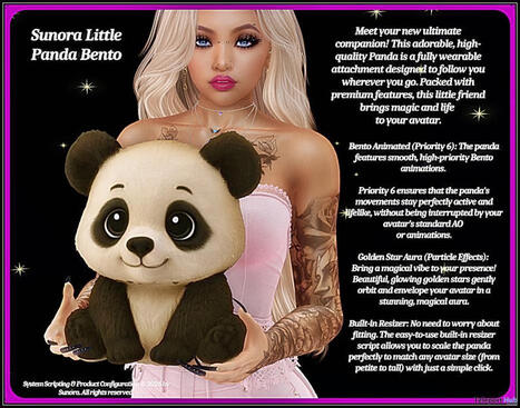 Little Panda Bento September 2026 Group Gift by Sunora | Teleport Hub - Second Life Freebies | Second Life Freebies | Scoop.it