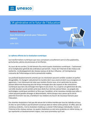 L’IA générative et le futur de l’éducation  | Formation technique et professionnelle - FTP | Scoop.it