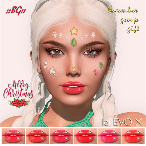 Christmas Cookies Stickers & Lipstick December 2021 Group Gift by BoutiqueGglam | Teleport Hub - Second Life Freebies | Teleport Hub | Scoop.it