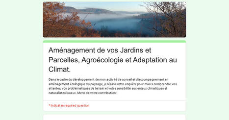 Am&eacute;nagement de vos Jardins et Parcelles, Agro&eacute;cologie et Adaptation au Climat. | Paysage - Agriculture | Scoop.it
