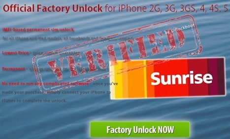 Unlock Sunrise Switzerland iPhone 4 5 4s 5s 5c | Unlock iPhone 4 via Factory Unlock - Official iPhone 4 Unlocking via IMEI code | Scoop.it