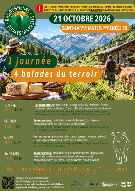 4 randonn&eacute;es gourmandes en vall&eacute;e d&rsquo;Aure le 21 octobre | Vall&eacute;es d'Aure & Louron - Pyr&eacute;n&eacute;es | Scoop.it