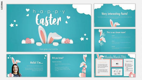 Happy Easter slides template. Includes Agenda slide and Jamboard backgrounds via SlidesMania | iGeneration - 21st Century Education (Pedagogy & Digital Innovation) | Scoop.it