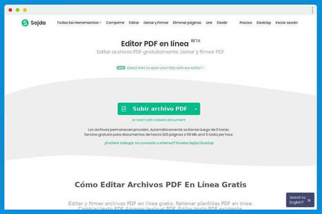 Si creías conocer el mejor editor PDF online es que no probaste Sejda | Education 2.0 & 3.0 | Scoop.it