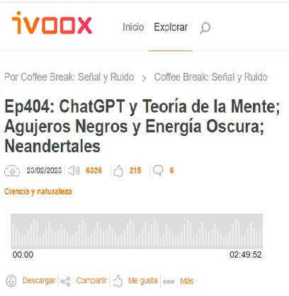 Podcast CB SyR 404: ChatGPT y la teoría de la mente, impostores de agujeros negros y energía oscura, y neandertales en el norte de España | Ciencia-Física | Scoop.it