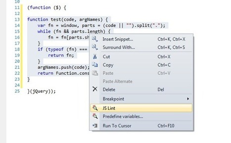 JSLint for Visual Studio 2010 | JavaScript for Line of Business Applications | Scoop.it